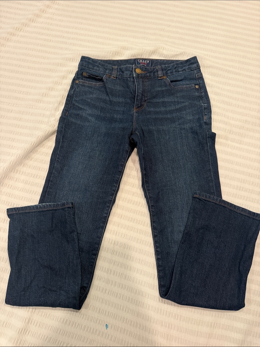 Chaps Women's Dark Blue Skinny Jeans size 4petite 27 inseam